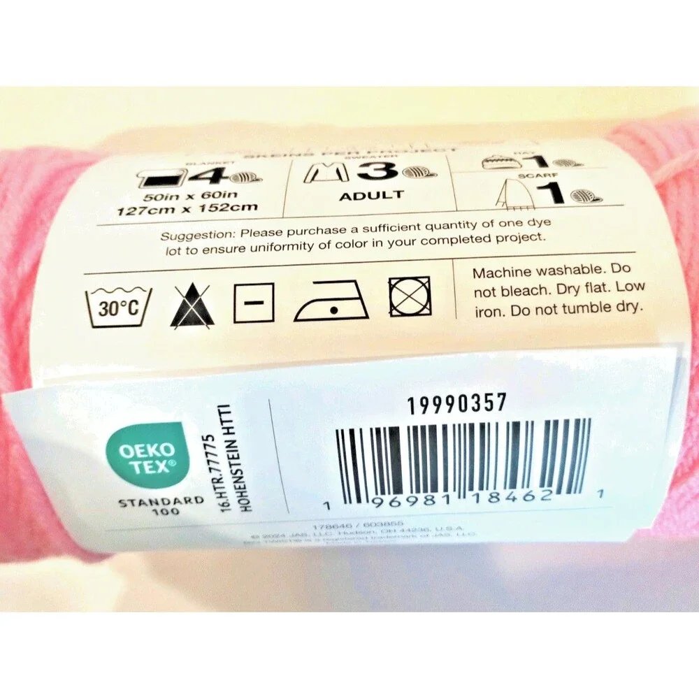 Big Twist Value Yarn, Cotton Candy, 4 - Worsted, 6 oz 380 yds 100% Acrylic - New - Picture 3 of 6
